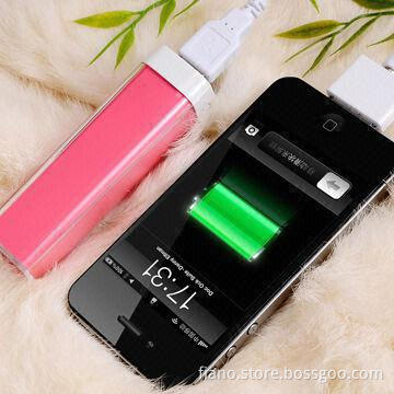 Universal Mobile Power Bank, 2,600mAh Capacity, OEM MW3, Sized 90 x 62 x 16mm